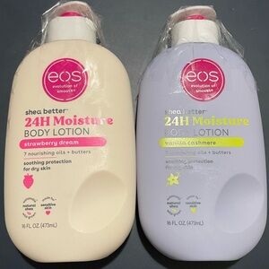 EOS Shea Butter 24H Moisture Body Lotion Vanilla Cashmere AND Strawberry Dream
